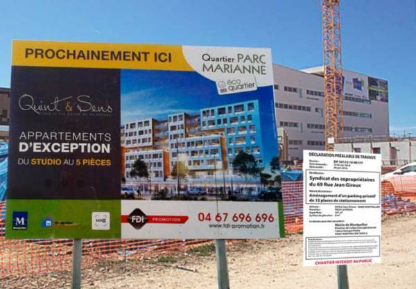 Conception d’un panneau de chantier à Bron