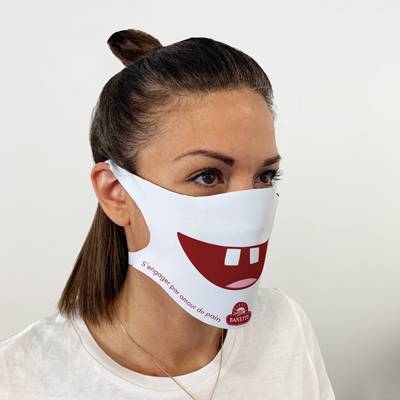 Masques réutilisables et personnalisable en tissu et polyester lavable à Lyon près de Villeurbanne